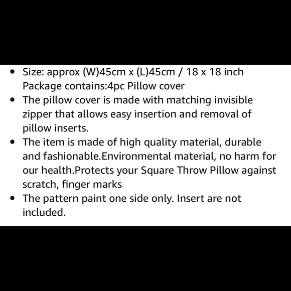 Set of 4 Pillow Covers Green leaves cotton linen - Picture 8 of 8